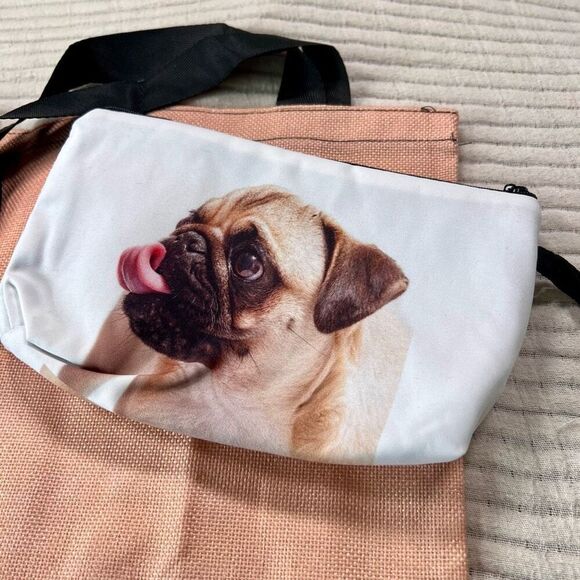 Pug Gift Set, Tote Bag, Make Up Bag  & Stickers Decals‎ Christmas Gift - Picture 2 of 6